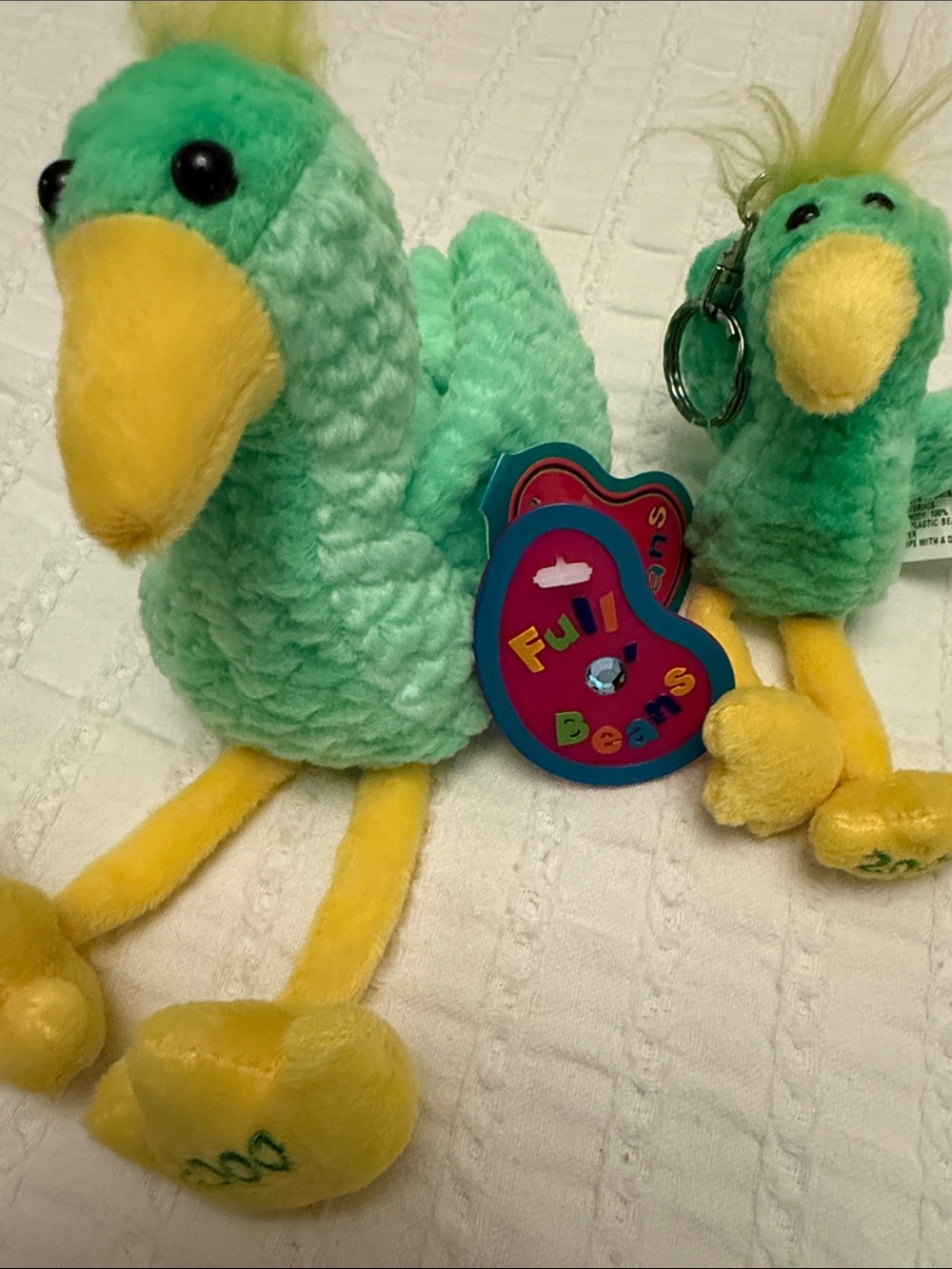 Avon Green & Yellow Plush Parrot Toy Set - Fun Beans Collection